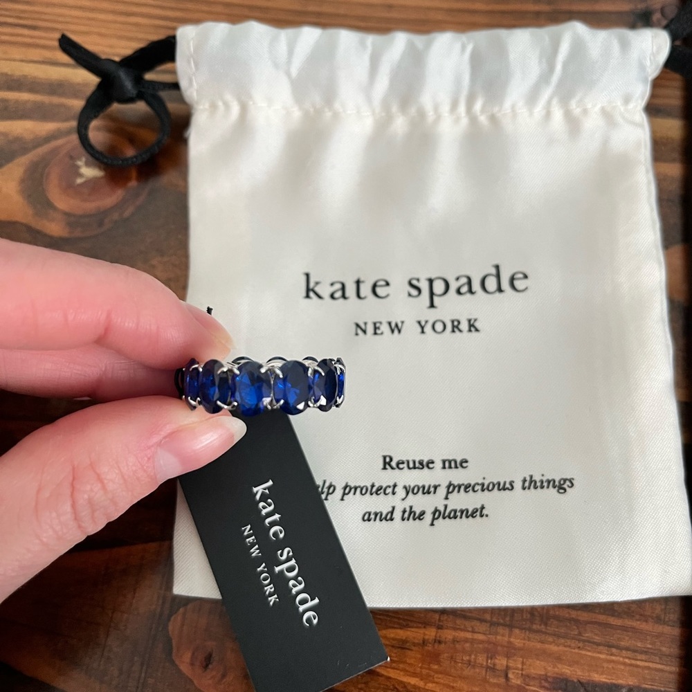 NWT kate spade New York Candy Shop Ring - Sapphire (sz 7)